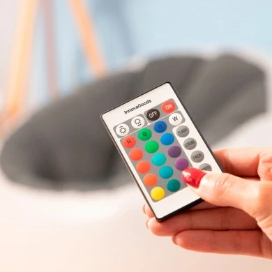 Pouf chair with colorful LED and remote control 99x104x64cm.