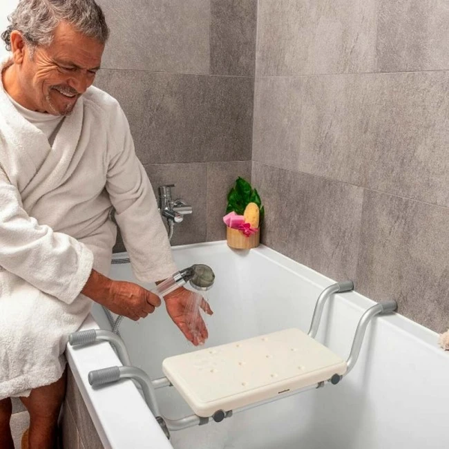 Αντιολισθητικό κάθισμα μπανιέρας Innovagoods V0103818 με ρυθμιζόμενο μήκος 74-83x21x29εκ.