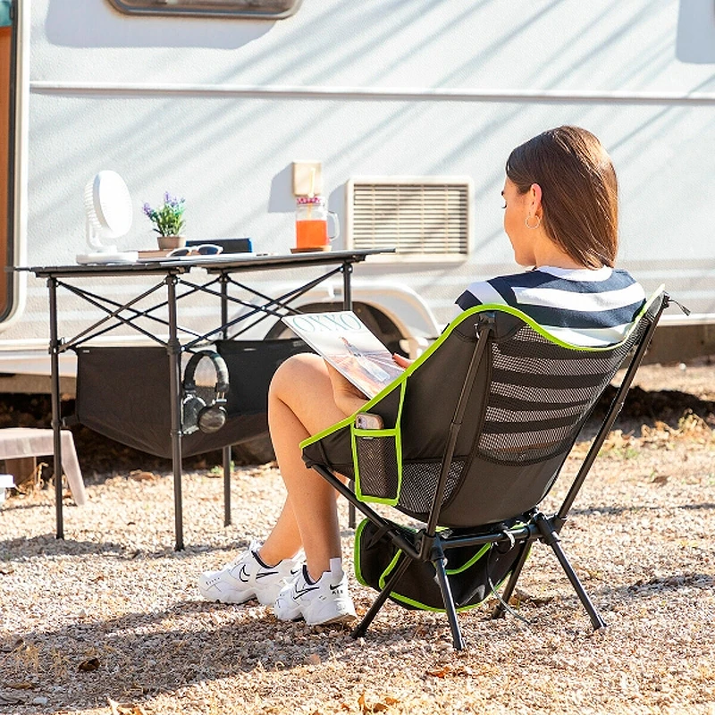 Folding camping chair Folstul Innovagoods V0103860 color black 58x52.5x64cm.