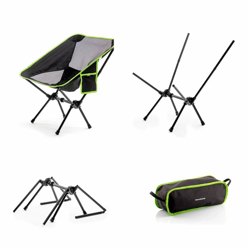 Folding camping chair Folstul Innovagoods V0103860 color black 58x52.5x64cm.