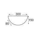 Wall sconce E27 with alabaster glass color white 30x8.5x15cm.