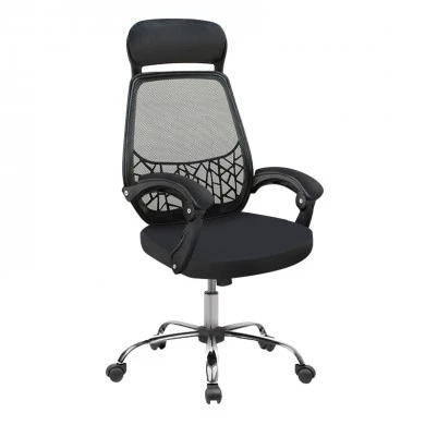 A9890 ΜΑΥΡO MESH ΠΟΛΥΘΡΟΝΑ ΓΡΑΦΕΙΟΥ