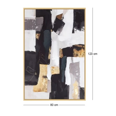 ABSTRACT ΕΛΑΙΟΓΡΑΦΙΑ 80Χ120 ΕΚ ΜΕ ΧΡΥΣΗ ΚΟΡΝΙΖΑ ΣΕ ΤΥΠΩΜΕΝΟ ΚΑΜΒΑ