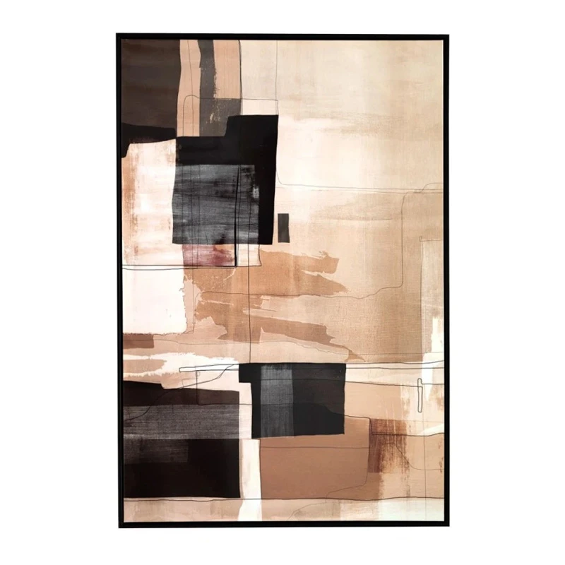 ABSTRACT ΠΙΝΑΚΑΣ 83Χ123ΕΚ ME WENGE ΚΟΡΝΙΖΑ ΣΕ ΤΥΠΩΜΕΝΟ ΚΑΜΒΑ