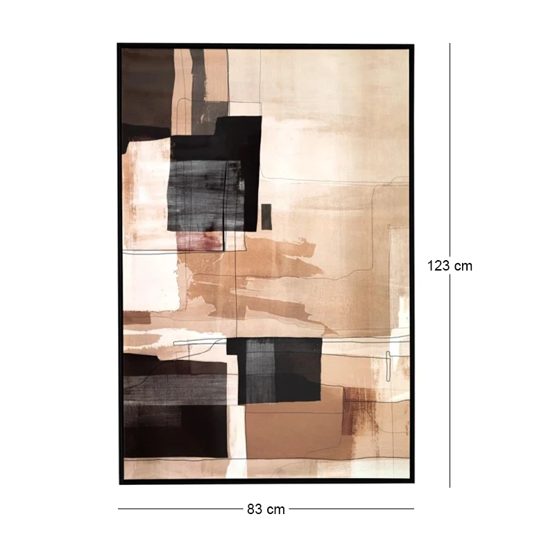 ABSTRACT ΠΙΝΑΚΑΣ 83Χ123ΕΚ ME WENGE ΚΟΡΝΙΖΑ ΣΕ ΤΥΠΩΜΕΝΟ ΚΑΜΒΑ