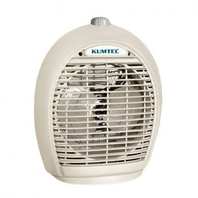 KUMTEL LX-6331 2000W fan heater in beige color 24x16x29cm.