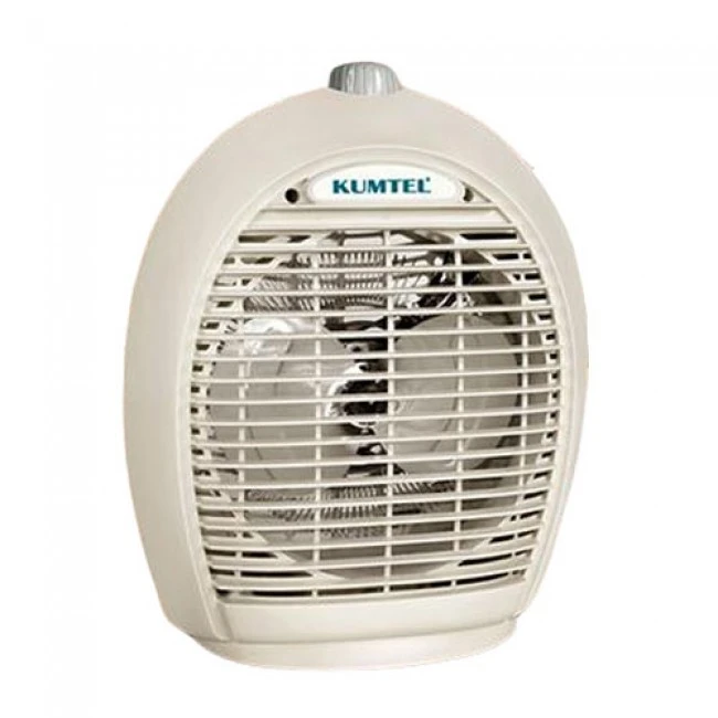 KUMTEL LX-6331 2000W fan heater in beige color 24x16x29cm.
