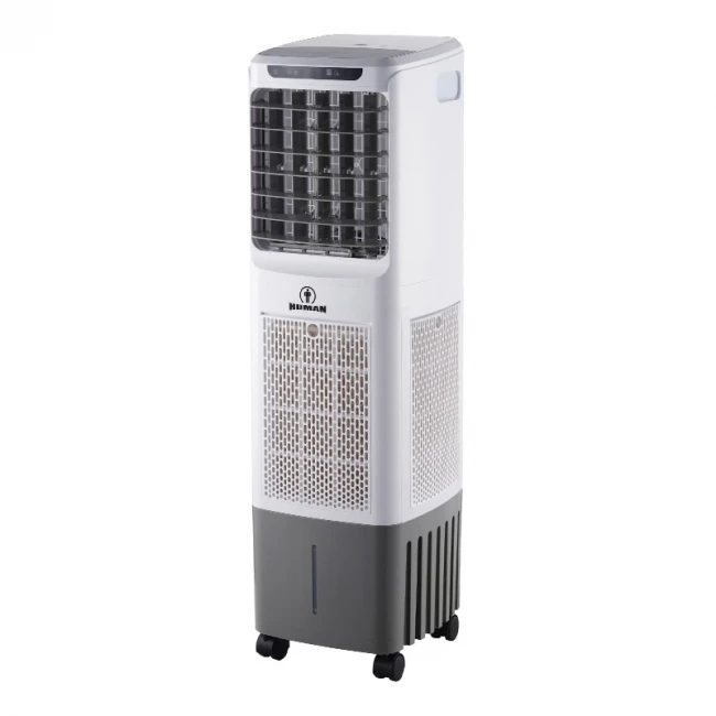 Air Cooler HU-2008 Human 13L 45W με τηλεχειριστήριο χρώμα λευκό - γκρι 30x28x97εκ.
