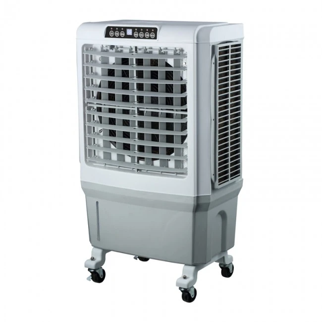 Air Cooler HU-2009 Human 45L 180W 5000m3/h με τηλεχειριστήριο χρώμα λευκό - γκρι 63x42x108εκ.