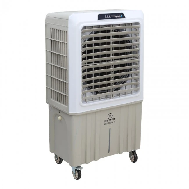 Air Cooler HU-2011 Human 100L 420W 12000 m3/h με τηλεχειριστήριο χρώμα λευκό - γκρι 84x55x132εκ.