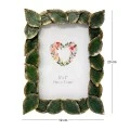 RESIN EMBOSSED GREEN LEAF PHOTO FRAME 13X18CM