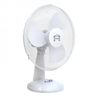 Desk fan 16'' 40cm 50W in white color 45x27x57cm.
