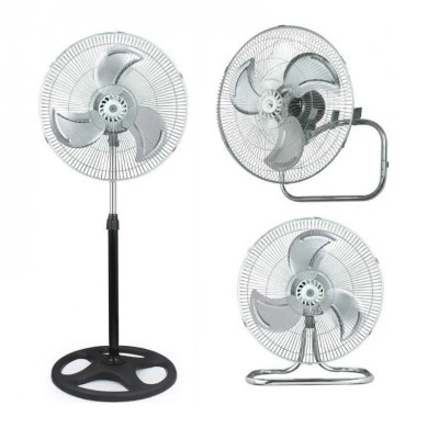 Ανεμιστήρας μεταλλικός με ορθοστάτη, δαπέδου και τοίχου (3 σε 1) 45εκ.(18'') 90W - HUMAN FS-45