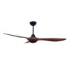 Ceiling fan FANKVBR50 with remote control DC40W - ABS black color 3 blades 130cm.