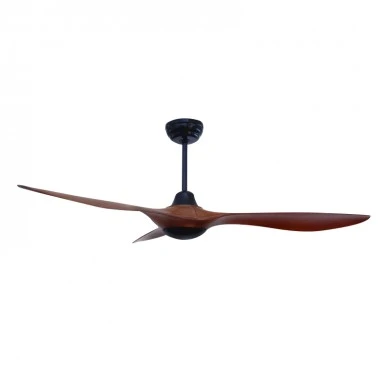 Ceiling fan FANKVBR50 with remote control DC40W - ABS black color 3 blades 130cm.