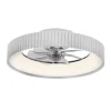 Ανεμιστήρας οροφής - Πλαφονιέρα FAN6689BK  με τηλεχειριστήριο και Led - DC20W - ABS χρώμα λευκό Ø30εκ.