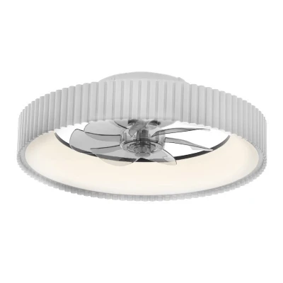 Ανεμιστήρας οροφής - Πλαφονιέρα FAN6689BK  με τηλεχειριστήριο και Led - DC20W - ABS χρώμα λευκό Ø30εκ.