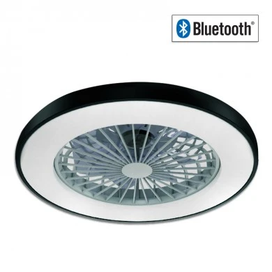 Ceiling fan - Ceiling light FANOKBL20G SMART with remote control and Dimmable Led - DC22W - ABS color black Ø50cm.