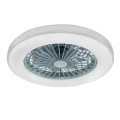 Ceiling fan - Ceiling light FANOKWH10G with remote control and Dimmable Led - DC22W - ABS color white Ø50cm.