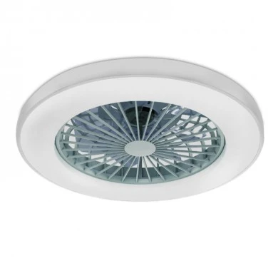 Ceiling fan - Ceiling light FANOKWH10G with remote control and Dimmable Led - DC22W - ABS color white Ø50cm.