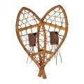 ANTIQUE WOODEN SNOWSHOES 21.5X5X55CM.