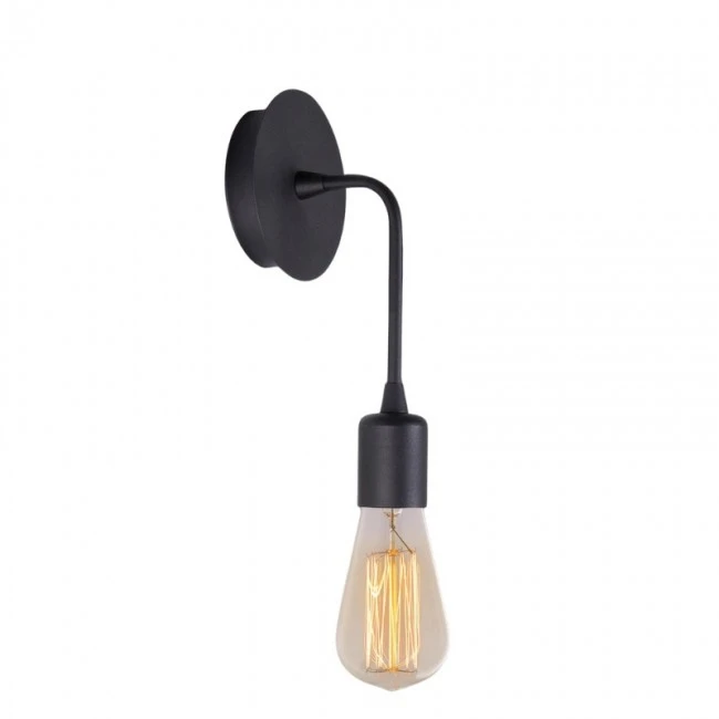 Aden Megapap E27 wall lamp in black color 6x12x27cm.