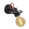 Asen Megapap E27 wall lamp in black color 12x17x13cm.