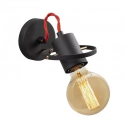 Asen Megapap E27 wall lamp in black color 12x17x13cm.
