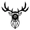 Deer Megapap E27 wall lamp in black color 55x12x55cm.