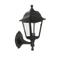 Wall sconce - Lantern IP44 E27 color black 15x19.7x35cm.