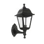 Wall sconce - Lantern IP44 E27 color black 15x19.7x35cm.