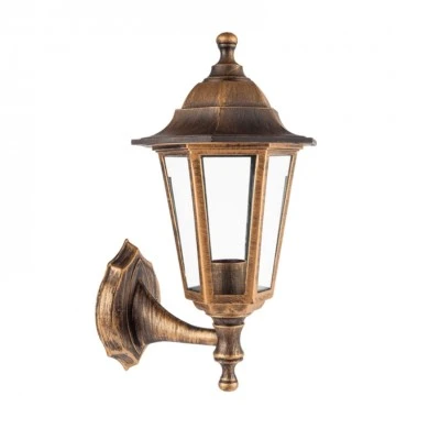Wall sconce - Lantern IP44 E27 color rust 17.1x22x35.6cm.