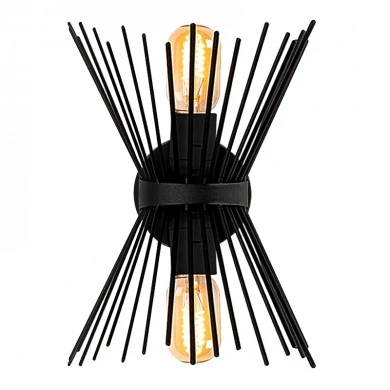 Kirpi Megapap E27 metal in black color 34x5x34cm.