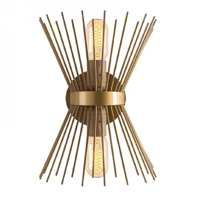 Kirpi Megapap E27 metal in gold color 34x5x34cm.