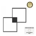 Estrid Megapap metallic Led wall lamp in black color 56x4x35cm.