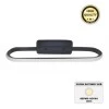 Moki Megapap  metallic Led wall lamp in black color 30x5x10cm.