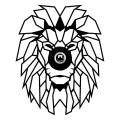 Lion Megapap E27 wall lamp in black color 39x12x49cm.