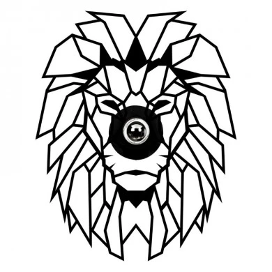 Lion Megapap E27 wall lamp in black color 39x12x49cm.