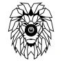 Lion Megapap E27 wall lamp in black color 39x12x49cm.