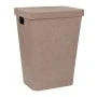 CREAM FABRIC LAUNTRY BASKET WITH LID 44X34X57CM