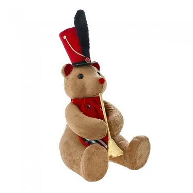 BROWN BEAR TRUMPETIST 29X32X51CM