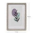 SILVER EMBOSSED METAL FRAME 16,5X11CM