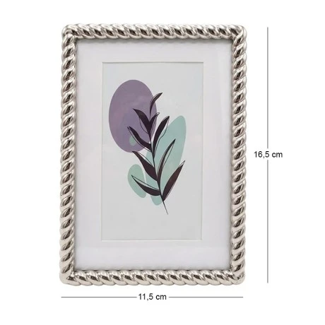 SILVER EMBOSSED METAL FRAME 16,5X11CM