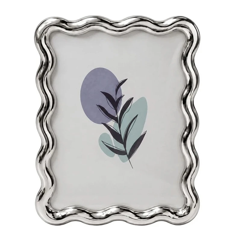 WAVY PHOTO FRAME IN SILVER COLOR 17X12CM