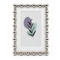 SILVER METAL PHOTO FRAME WITH PEARLS 17X12CM