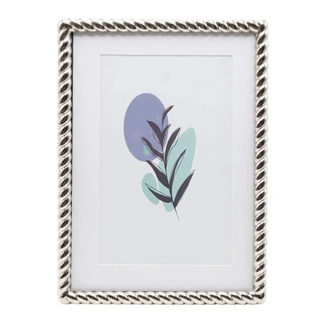 SILVER EMBOSSED METAL FRAME 19X14CM