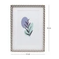 SILVER EMBOSSED METAL FRAME 19X14CM