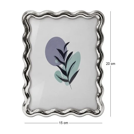 WAVY PHOTO FRAME IN SILVER COLOR 20X15CM