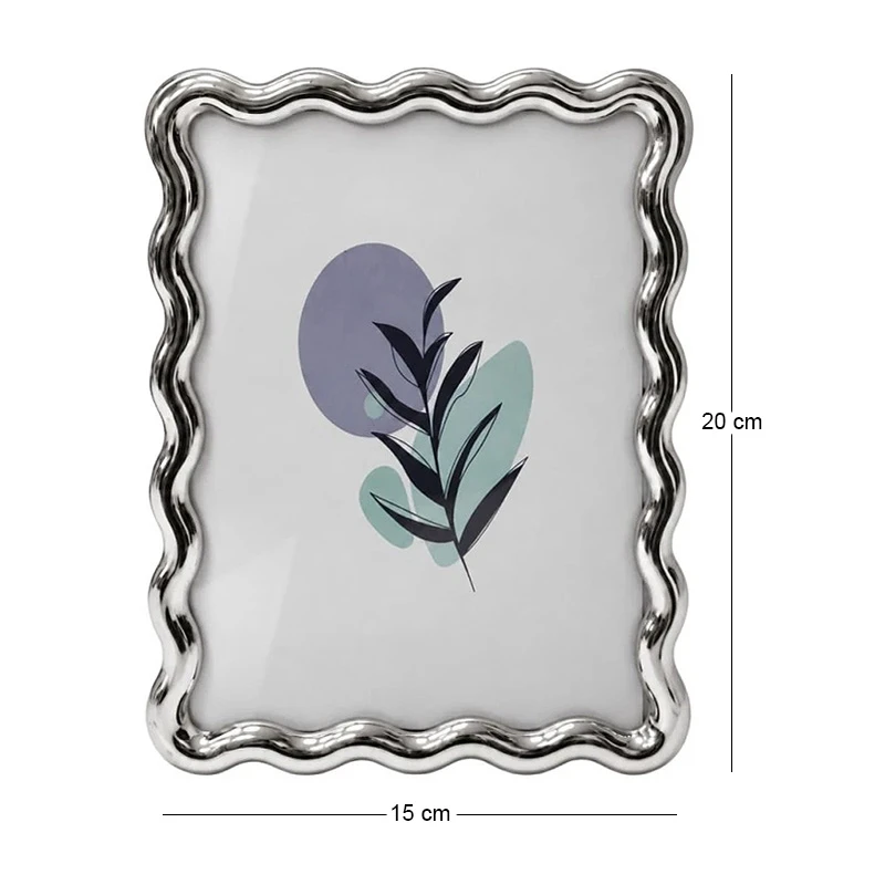 WAVY PHOTO FRAME IN SILVER COLOR 20X15CM