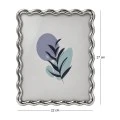 WAVY PHOTO FRAME IN SILVER COLOR 27X22CM